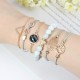 23Pcs Multiple Layered Stackable Open Cuff Bracelet Set For Women Wholesale Adjustable Wrap Bangles Bracelet